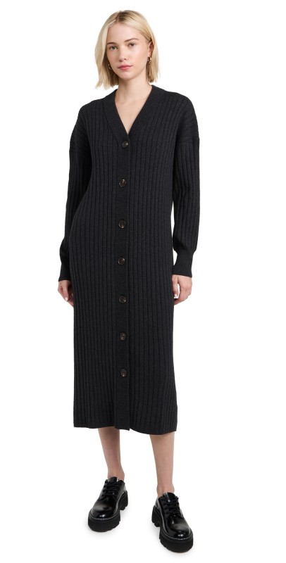 Faherty Jackson Sweater Duster Dress Ash Heather