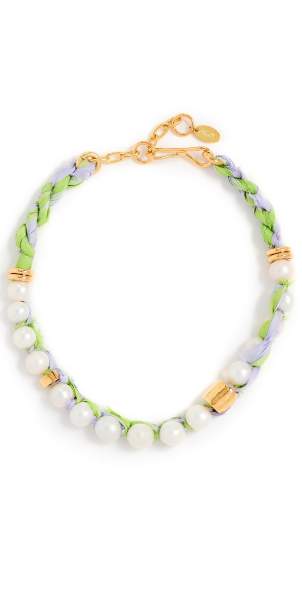 Lizzie Fortunato Daybreak Collar In Lavender and Lime Mult