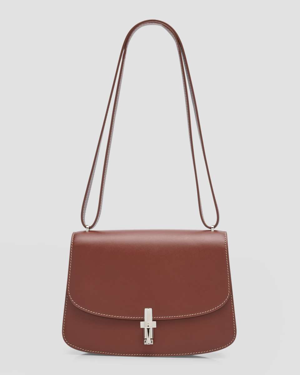 Sofia 8.75 Crossbody in Box Calfskin with Silver Hardware