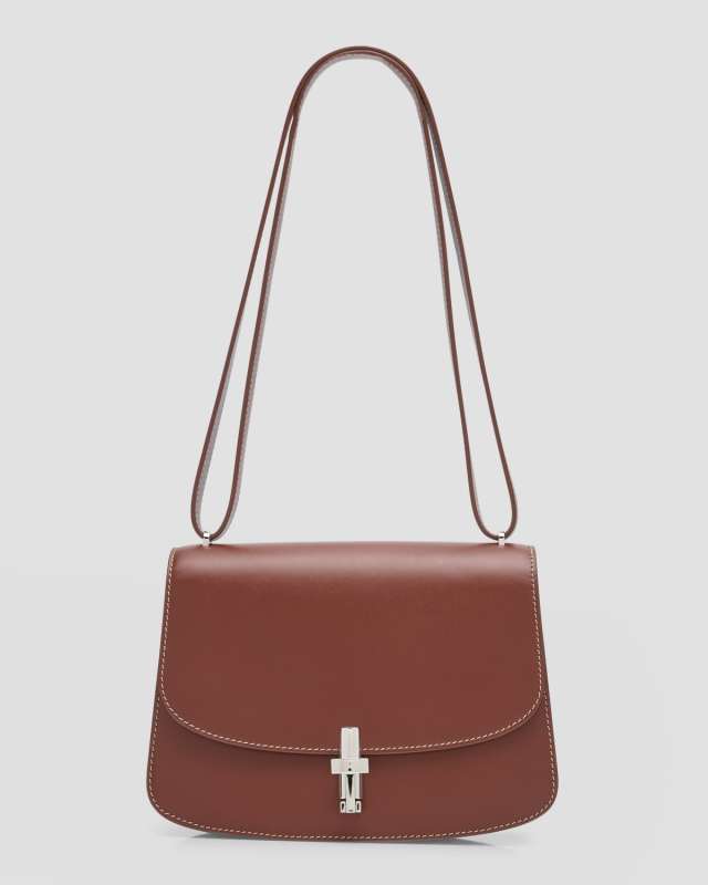 Sofia 8.75 Crossbody in Box Calfskin with Silver Hardware
