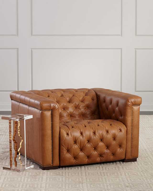 Luca Tufted Leather Motion Chair