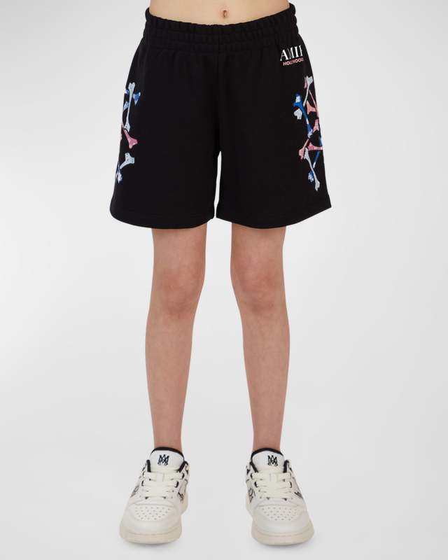 Kid's Logo-Print Bones Sweat Shorts, Size 4-12