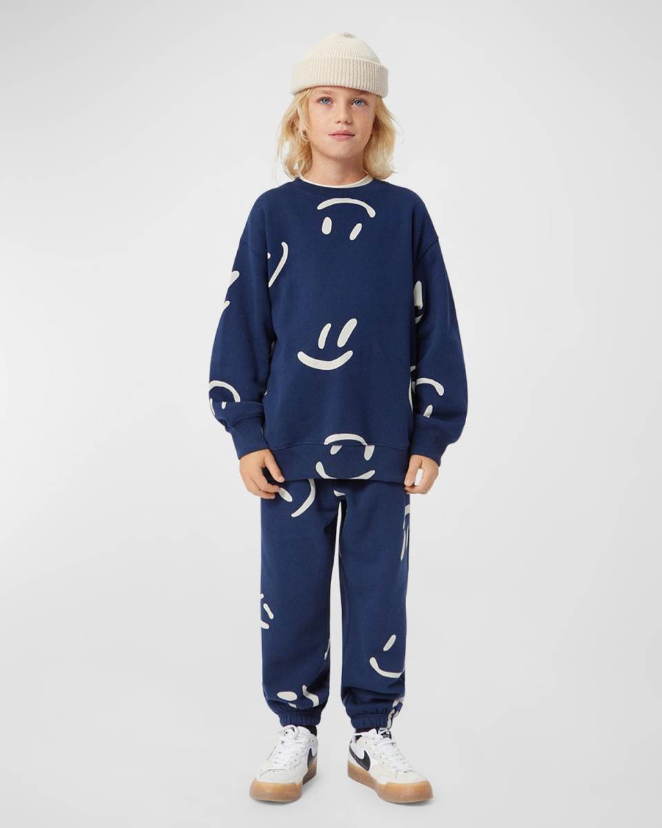 Boy's Adan Happy Face Joggers, Size 4-