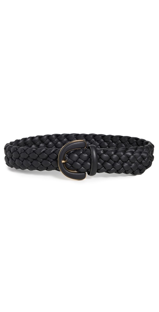 Anderson's Woven Leather Belt Black