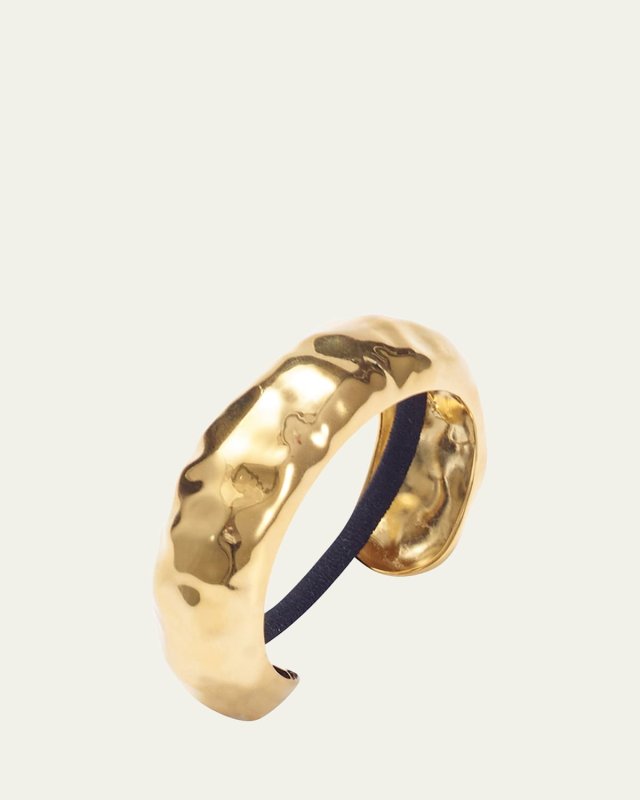 Hammered Glossy Brass Pony Cuff