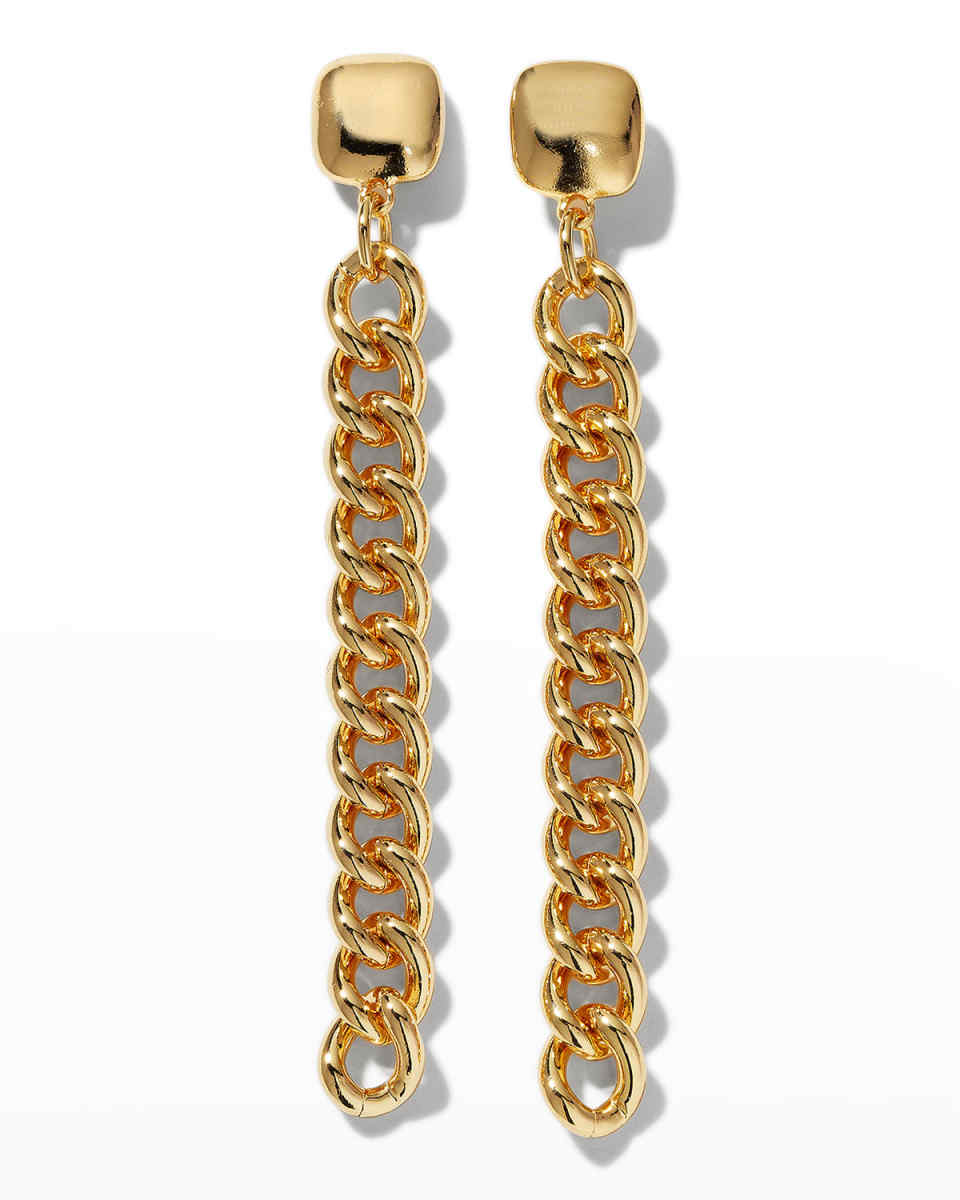 Gold Links Drop Earrings