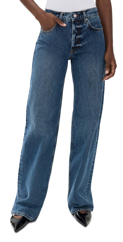 ANINE BING Hugh Jeans Washed Blue