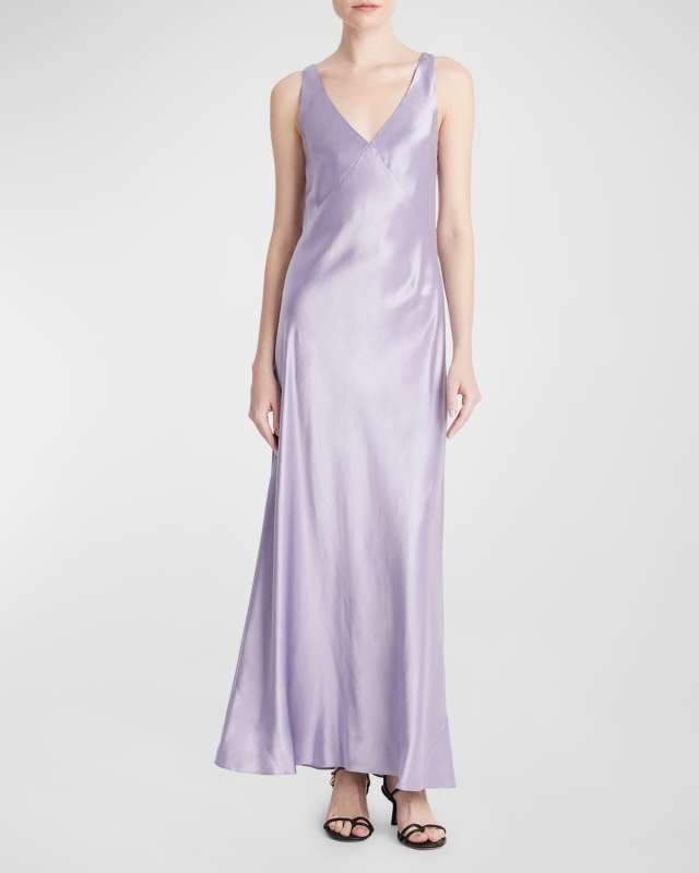 V-Neck Sleeveless Maxi Slip Dress
