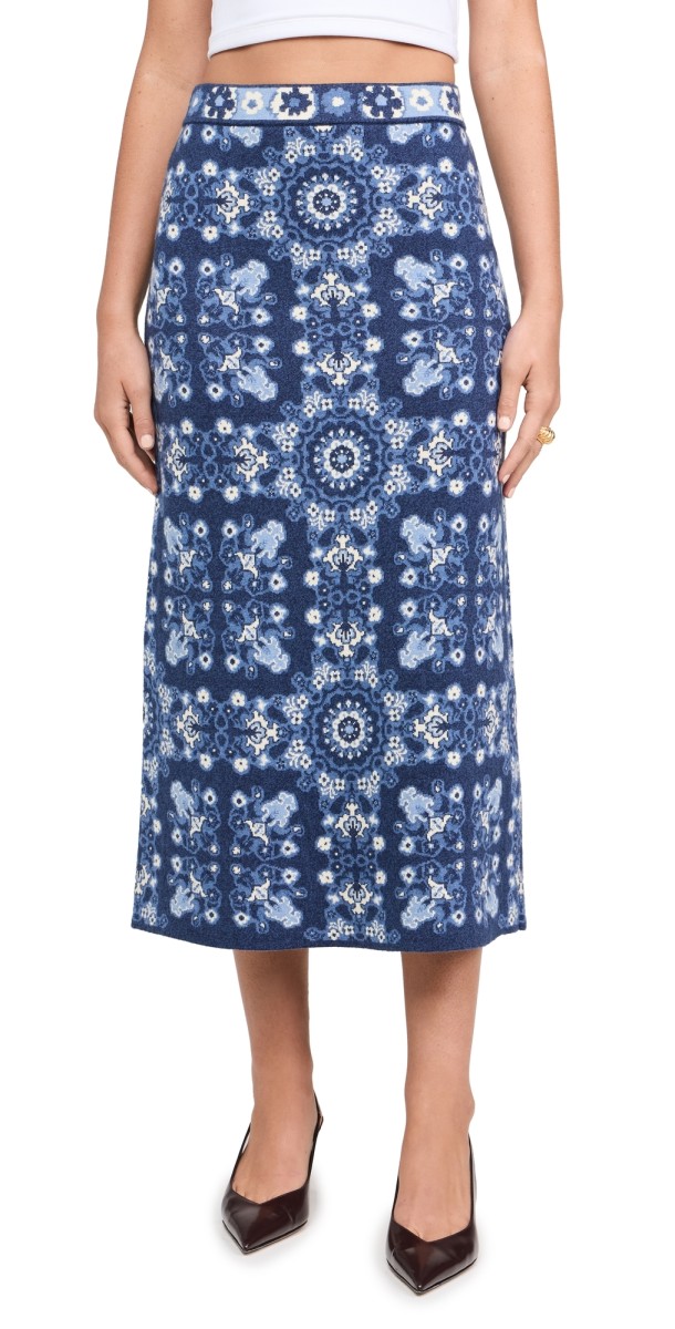 Cara Cara Clara Skirt Blue Rita Tile