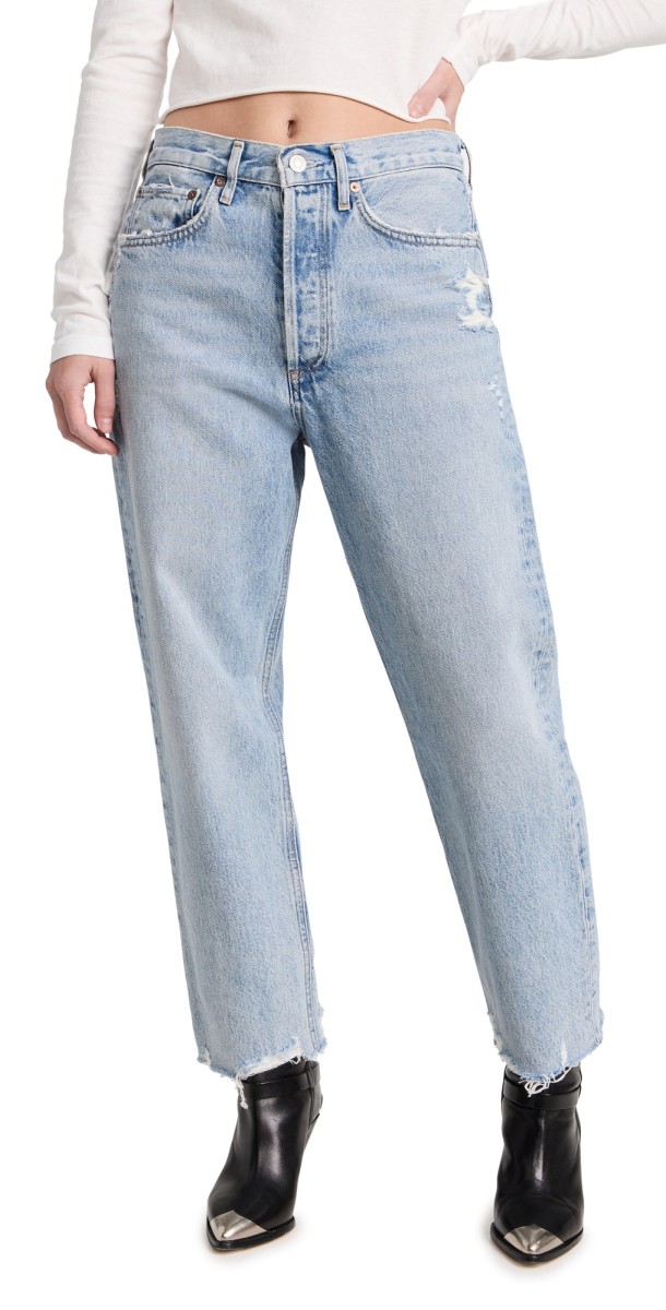 AGOLDE 90s Crop Mid Rise Straight Jeans Nerve