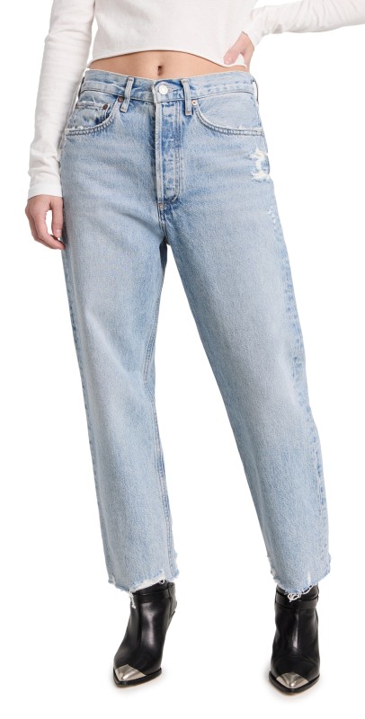 AGOLDE 90s Crop Mid Rise Straight Jeans Nerve