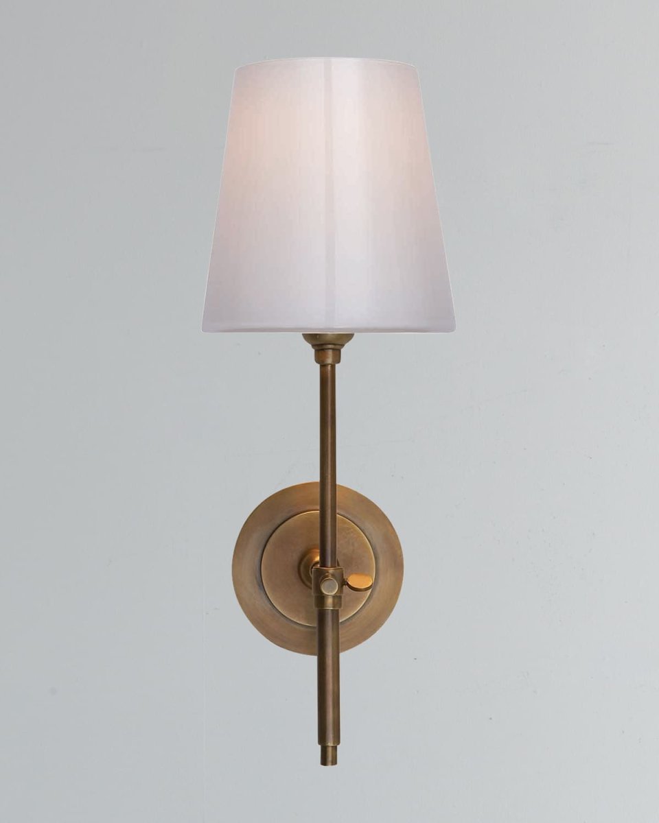 Bryant Sconce W/White Glass By Thomas O'Brien