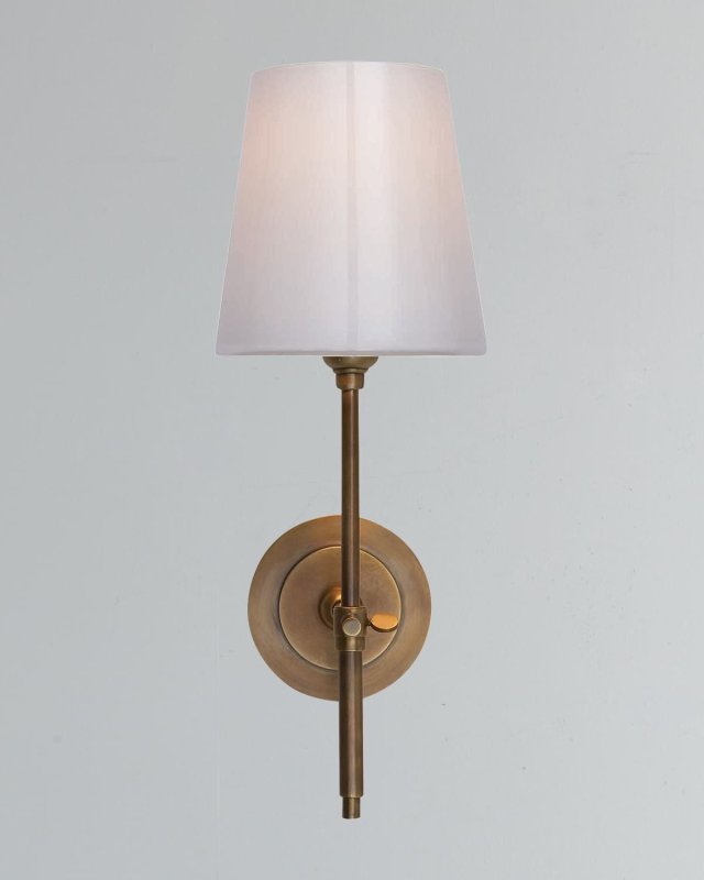 Bryant Sconce W/White Glass By Thomas O'Brien