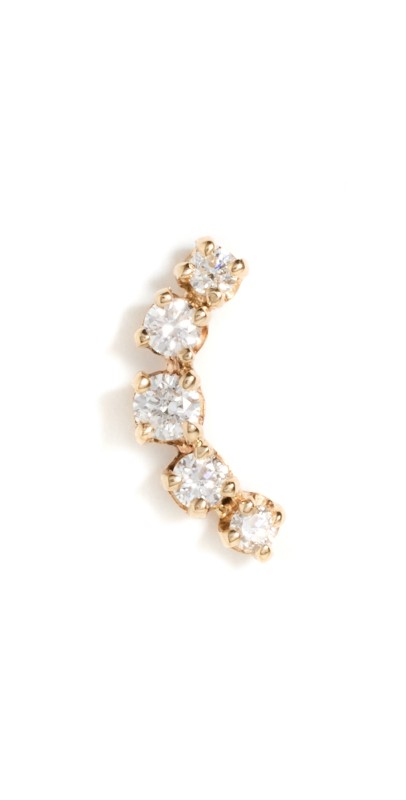 Zoe Chicco 14k Graduated Curved Prong Set Earring Stud Yellow Gold