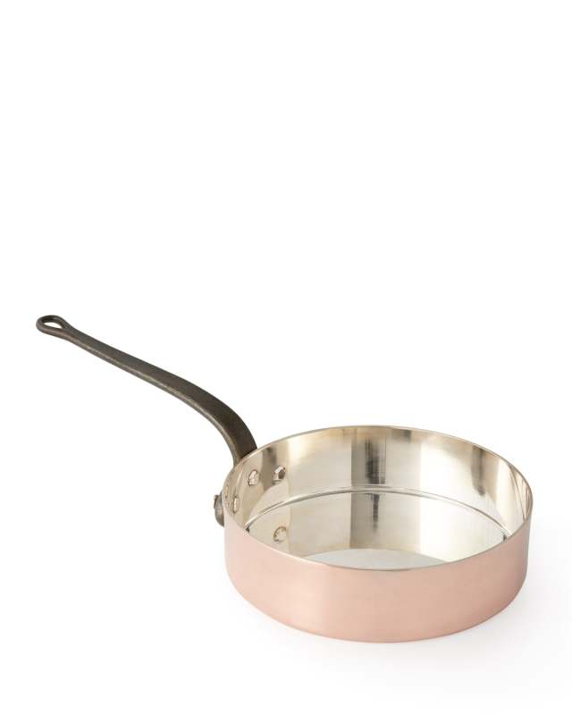 Solid Copper Saute Pan with Tin Lining