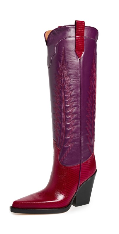 Paris Texas El Dorado Embroidered Boots Berry