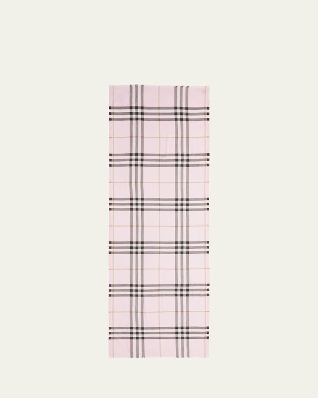 Giant Check Gauze Scarf