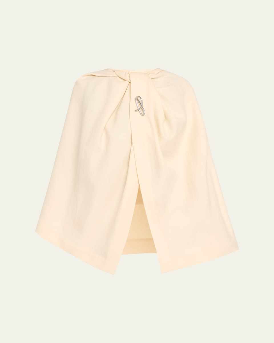 Entwine Draped Wool Cape