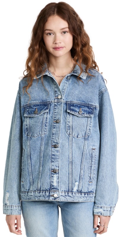 ANINE BING Rory Denim Jacket Vintage Blue