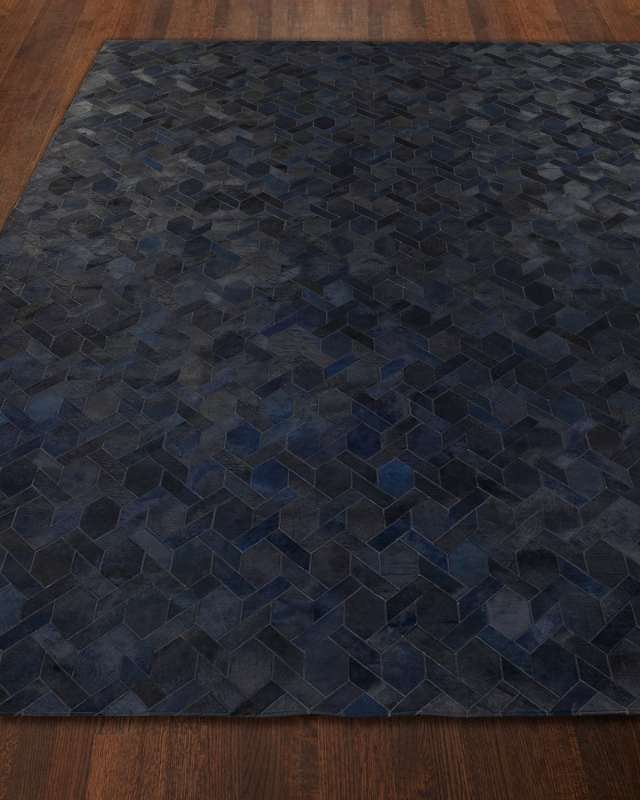 Crescent Hair on Hide Rug, 5' x 8'
