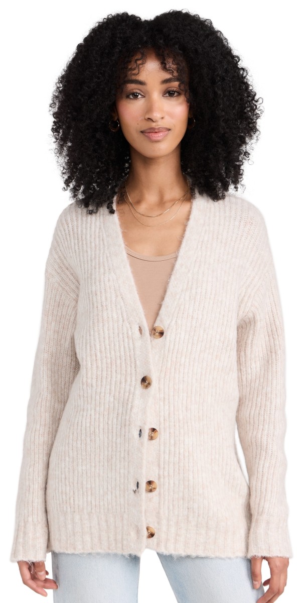Z Supply Josie Cardigan Light Oatmeal Heather