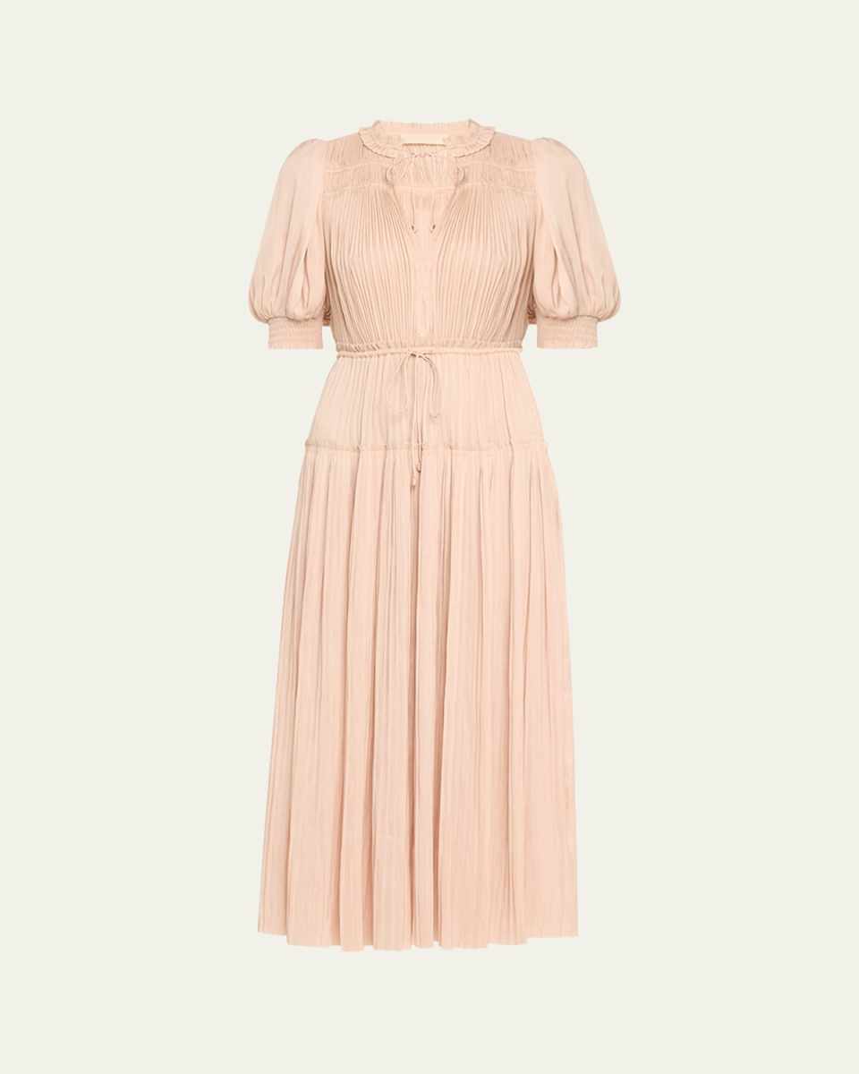 Astrid Plisse Midi Dress