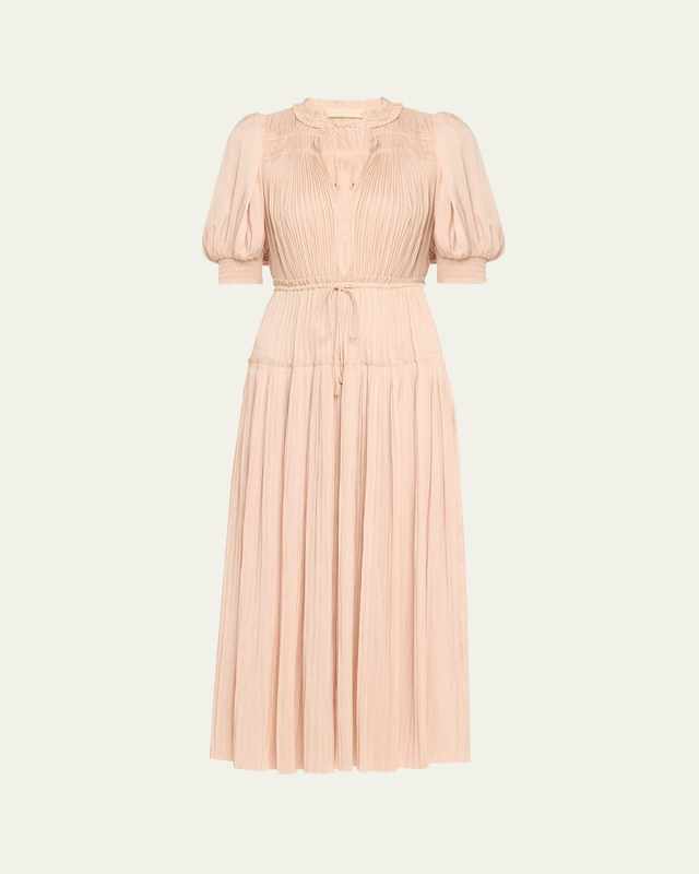 Astrid Plisse Midi Dress