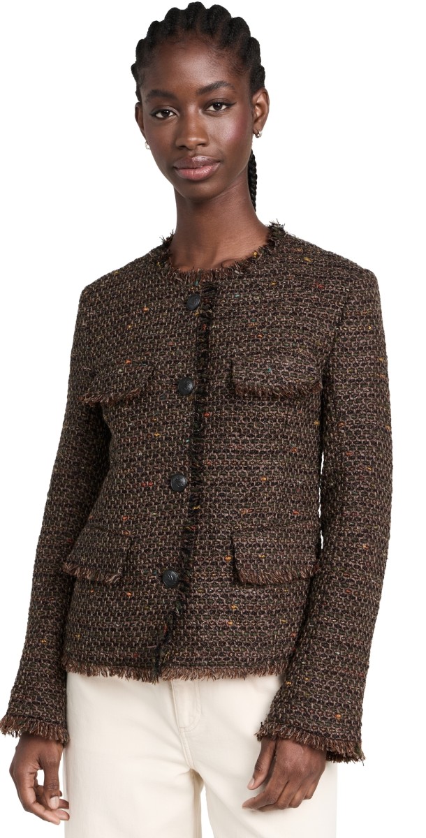 rag & bone Ezrainton Tweed Blazer Brown
