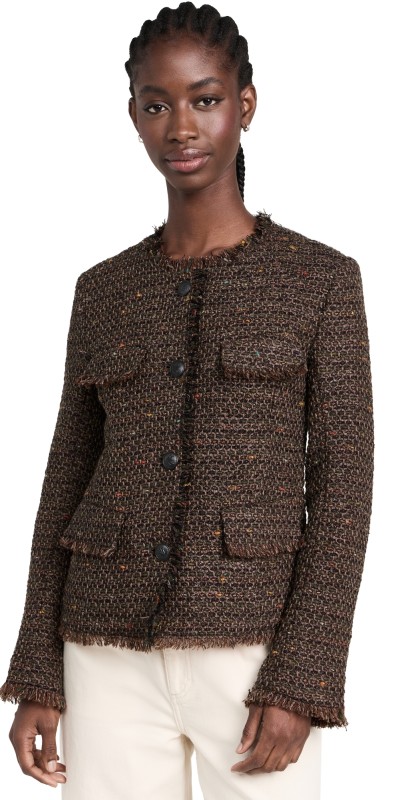 rag & bone Ezrainton Tweed Blazer Brown