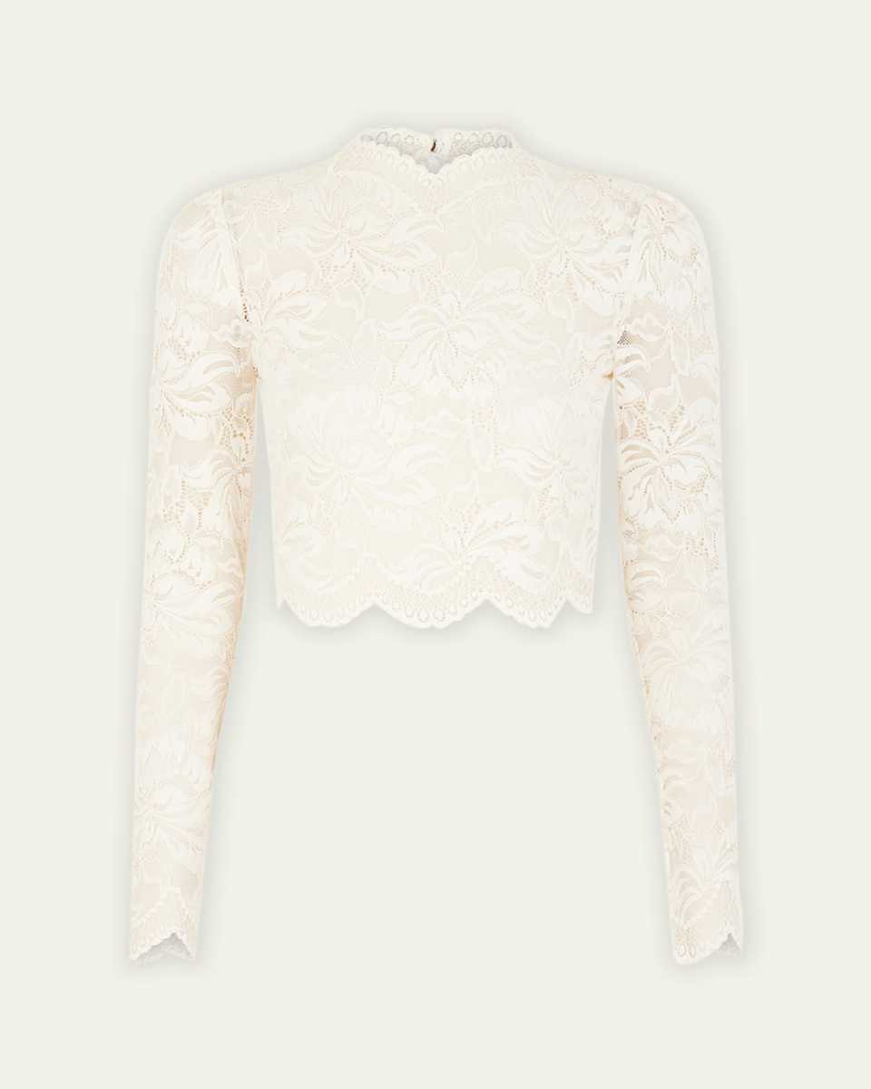 Haut Cropped Lace Top
