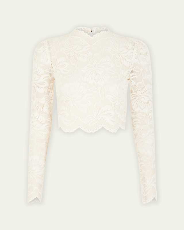Haut Cropped Lace Top