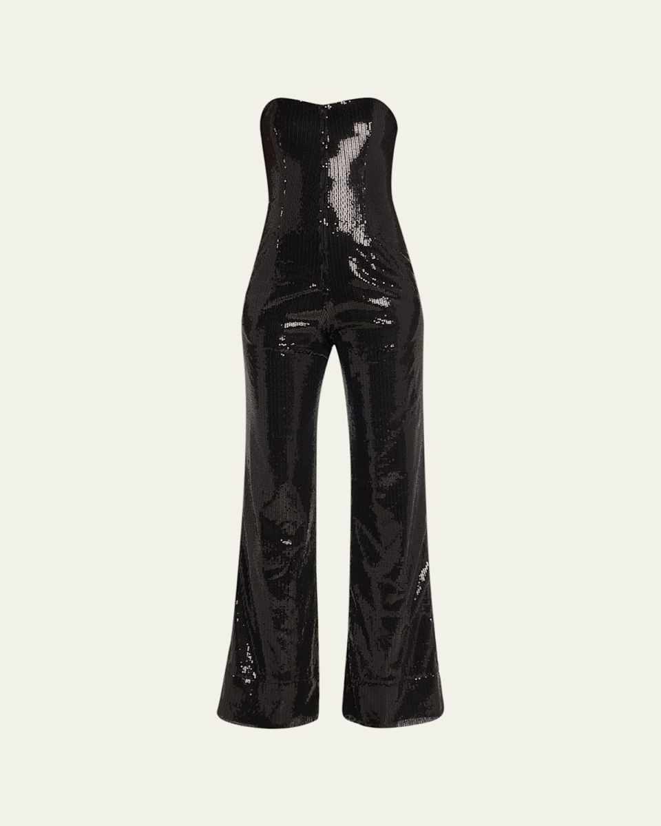 Showstopper Sequin Strapless Jumpsuit