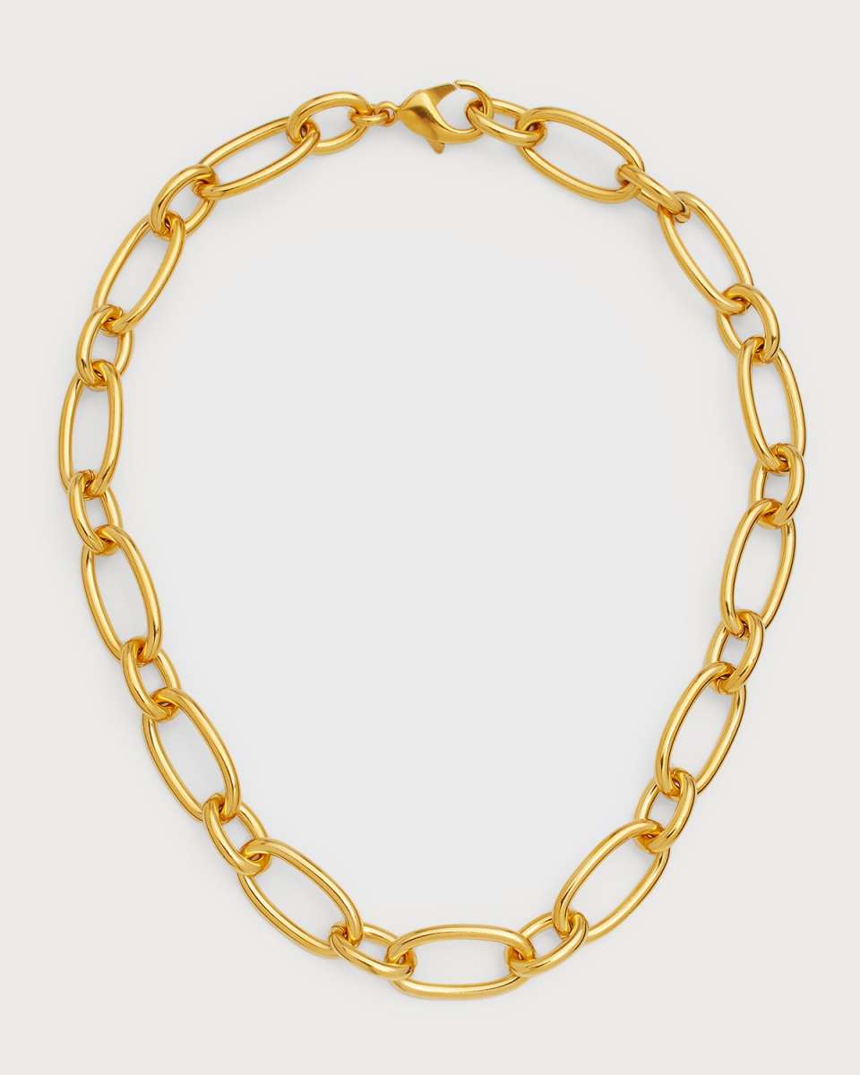 Modern Smooth Icon Chain Link Necklace