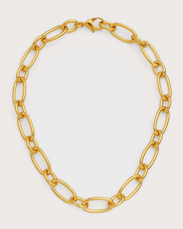 Modern Smooth Icon Chain Link Necklace