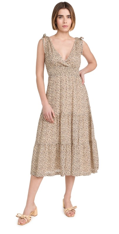 PAIGE Karlissa Dress Butter/Black Multi