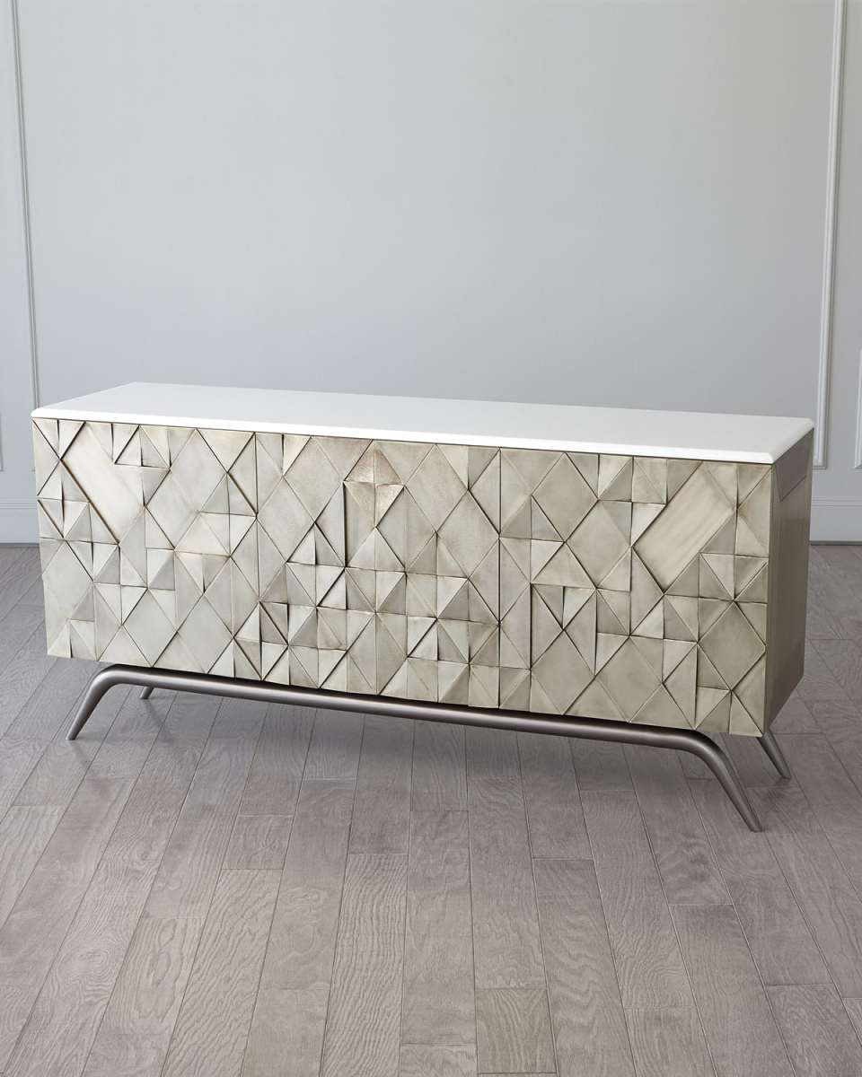 Triangle Cabinet, Silver