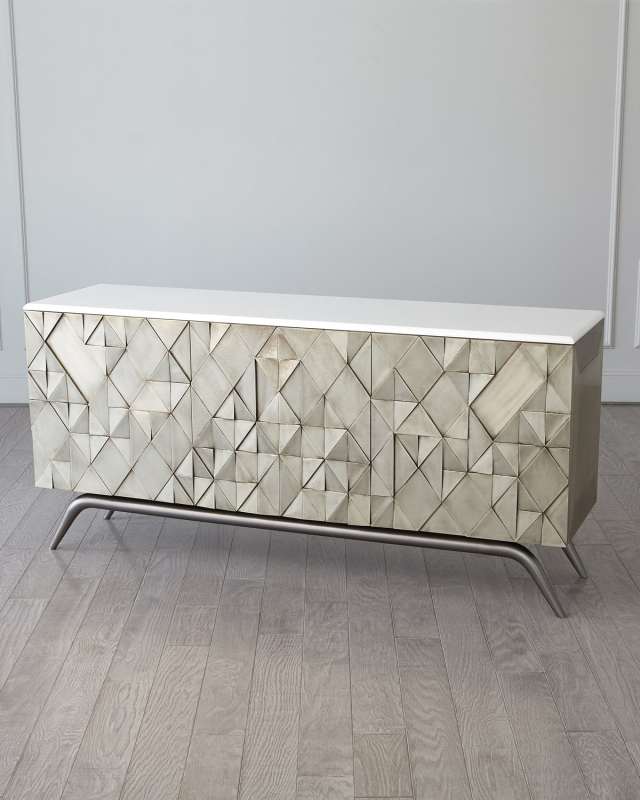 Triangle Cabinet, Silver