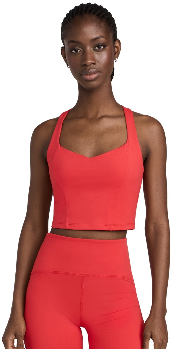 Beyond Yoga Power Beyond Intensity Racerback Cropped Tank Retro Red
