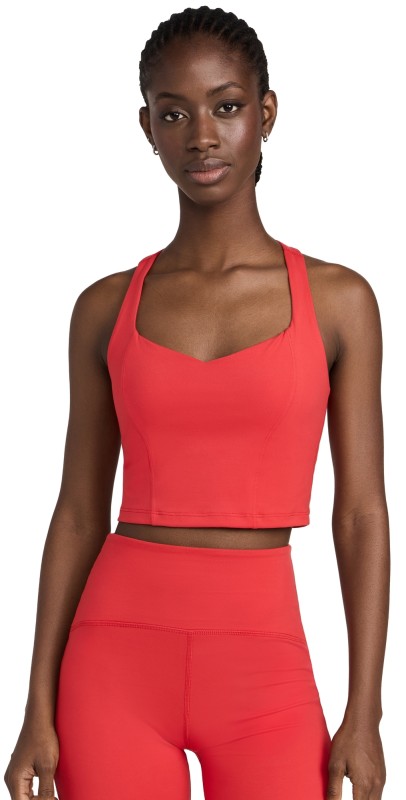 Beyond Yoga Power Beyond Intensity Racerback Cropped Tank Retro Red