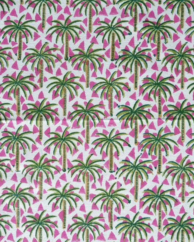 Lemon Hand-Printed Cotton Tablecloth