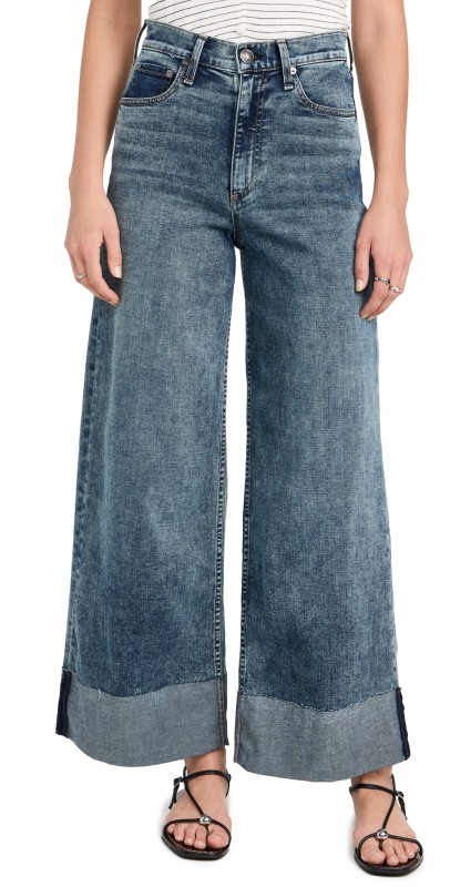 rag & bone Sofie High Rise Wide Leg Jeans Leland