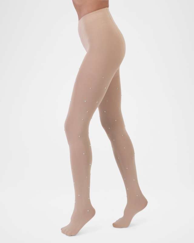 Crystal-Embellished Tights
