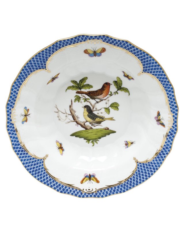 Rothschild Blue Motif 02 Rim Soup Bowl