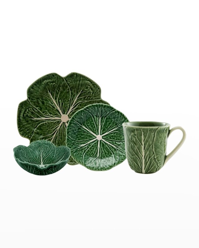 Cabbage 16-Piece Dinnerware Set, Green