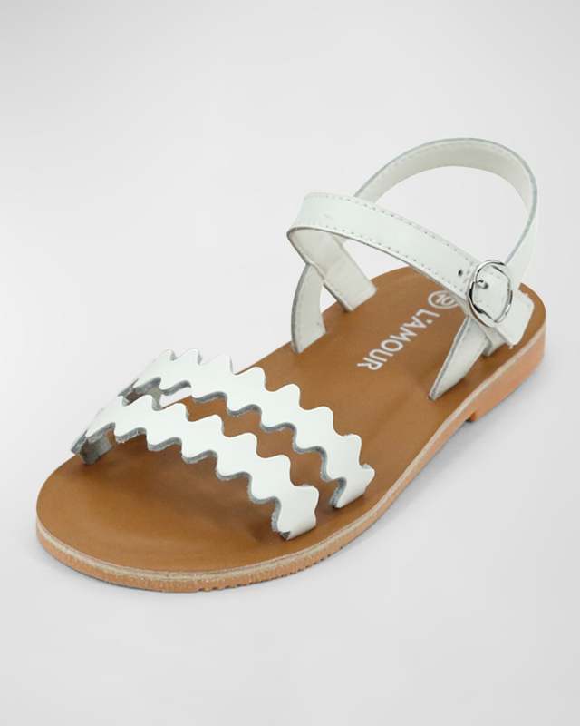 Girl's Eden Scalloped Sandals, Baby/Toddler/Kids