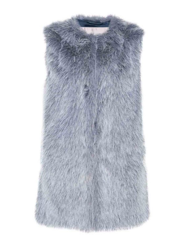 Herno Manteau En Fourrure - Foncé Délavé