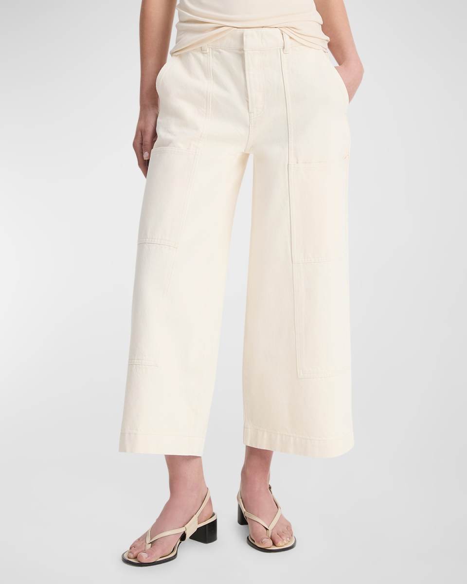 Utility Wide-Leg Cropped Pants
