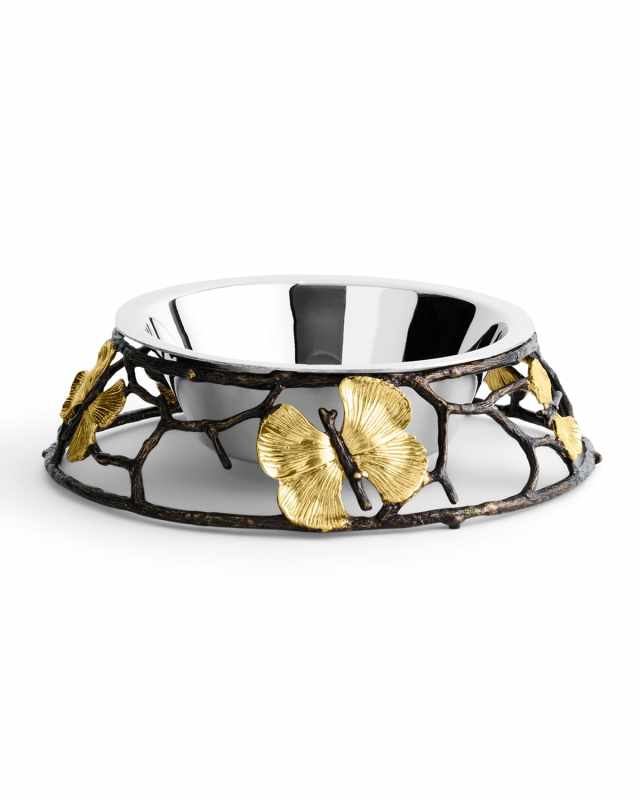 Butterfly Ginkgo Large Dog Bowl