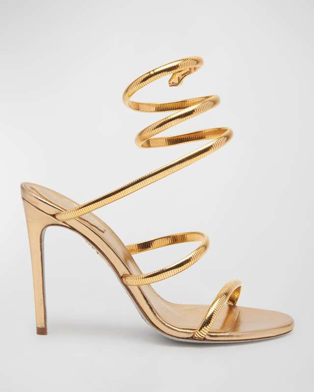 Omega Snake Spiral-Wrap Stiletto