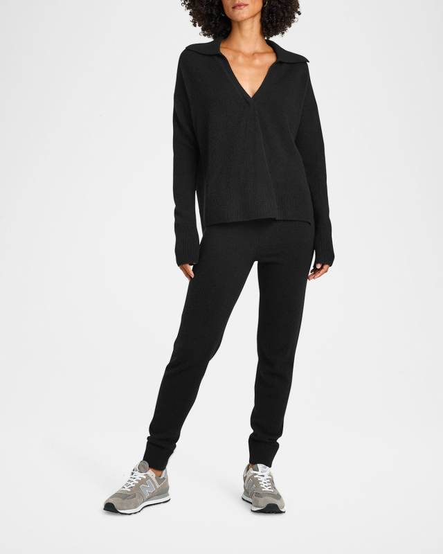 Tori Cashmere Polo Sweat